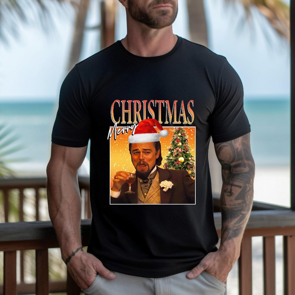 Leonardo Dicaprio Meme Merry Christmas Unisex T-shirt Unisextee